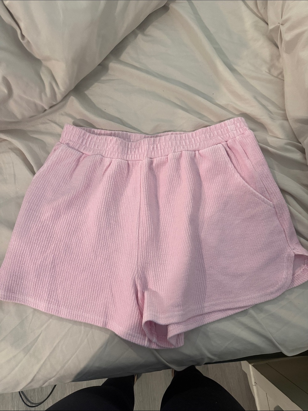 Never worn J.O.A. Light Pink Ribbed Athletic Lounge Shorts